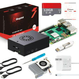 iRasptek Starter Kit For Raspberry Pi 5/ラズベリーパイ5 RAM 8GB ? 128GB ラズベリーパイ OSをプリインストー