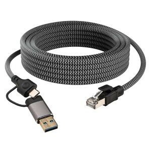 Leehitech 3M MKrbg USB-C/USB-A to LLAN P[u 1000MM` RJ45 C[TlbgP[u OTG@\Ή ڐڑxȂ Thunderbolt 3/4AiPhone15/16A MacBook Air/ProAiPadAPS5AChromebookA[^