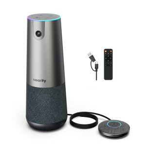 Nearity 120 Max��c�p Web�J���� 4K 120°�L�p 5�{�Y�[�� AI�����t���[�~���O 5m�W�� �}�C�N�E�X�s�[�J�[��̌^ �m�C�Y�L�����Z�����O �S��d�ʐM �����R���t�� USB�v���O���v���C Zoom/Teams�Ή�