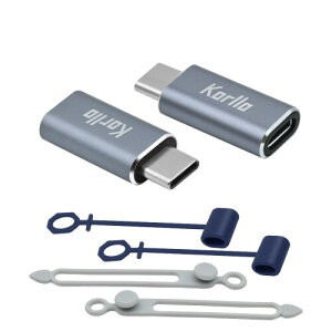 KORLLO USB Type C�A�_�v�^�[ - 30W PD �����[�diPhone 15�A�_�v�^�[ ���ԂȂ� - 480Mbps 8�s�� - USB C�A�_�v�^�[ �p���[�o���N Android �g�ѓd�b USB-C�f�o�C�X�p (2�p�b�N) �I�[�f�B�I�r�f�I�w�b�h�t�H