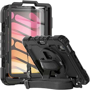 TSQQST iPad Mini6/7 P[X 2021/2024/ iPad Mini6 mini7(A17 Pro) 6/7 8.3C` P[X Jo[ یtBt yz_[ Pencil[ 360x ] ϏՌ cu nhz_[ X^h ho 