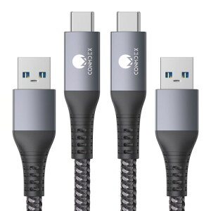 USB Type C �P�[�u�� CONMDEX 10Gbps �f�[�^�]�� USB3.1 Gen2 �^�C�v c �����[�dQC/PD3.0�Ή� USB-A to USB-C Android Auto/CarPlay�Ή� ���ϋv�ґg�i�C�����P�[�u�� �A���~�� ���L�������� iPhone 17/16/15�V���[�Y Sa