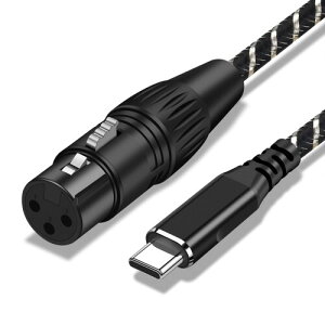 XLR to USB C�}�C�N�P�[�u�� �C2M XLR ���Xto USB Type C���^���I�[�f�B�I�ϊ��P�[�u���A�}�C�N����g�ѓd�b�i�X�}�z���j/���b�v�g�b�v/�^�u���b�g���֕ϊ��AWindows Macos i0S Android Linux Unix�A�V