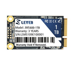 LEVEN mSATA SSD 1TB 3D NAND TLC SATA III 6GB / mSATA (30x50.9mm) �����\���b�h�X�e�[�g�h���C�u - �f�X�N�g�b�vPC�m�[�g�p�\�R���ɑΉ� - (JMS600-1TB)