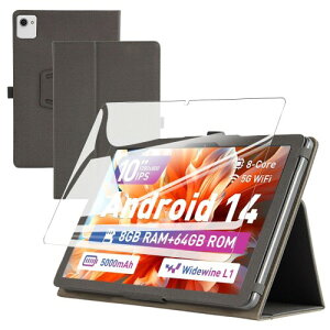 For Laowei C10/HiGrace C10 �P�[�X �t�B���� �Z�b�g Laowei �^�u���b�g 10�C���` �ی�P�[�X �K���X�t�B���� �y�� �J�o�[ �p�x���� �㎿PU�� �S���ʃJ�o�[ �ϏՌ� +�ی�t�B����1��