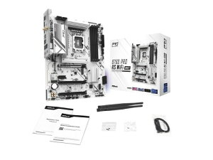 Asrock B760M Pro RS WiFi �z���C�g Intel Micro ATX �}�U�[�{�[�h DDR5 DIMM 7200 MHz 256GB LGA1700 SATA3 6.0 Gb/s LED M.2