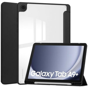 Galaxy Tab A9+ 11�C���` �P�[�X �w�ʓ��� �N���A S Pen ���[ �[�d�Ή� �I�[�g�X���[�v 3�܂�X�^���h Android �^�u���b�g �M�����N�V�[ Tab A9 Plus �J�o�[ ���� �ϏՌ� �y�� (��)