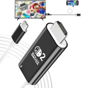 Switch 2 �h�b�N�u21.2.0�v�Ή� ���ڂ�TV�o�� ���@�\ Type-C HDMI �ϊ� 4K 60Hz �x���Ȃ� ������ �g�ѕ֗� �y�� PD100W�}���[�d �j���e���h�[�X�C�b�`(�L�@EL���f��/�X�}�z/�m�[�g�p�\�R��/�^�u���b�g