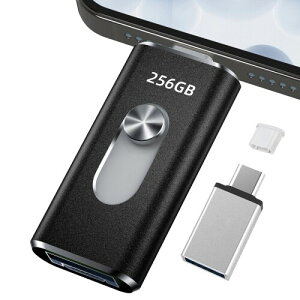 256GB usb4in1vbV^ PhoneΉ X}zg  f[^ۑ obNAbv iOS/Type-C/USB/Micro USBtbV OtXg[W XCh eʕs usb256GB Black