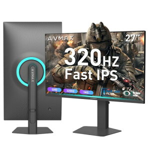 AVMAX27�C���`�Q�[�~���O���j�^�[300Hz�^320Hz�iOVER CLOCK�j,WQHD2560x1440 Fast IP�p�l���^HDR400 �T�|�[�g�^Adaptive FreeSync�^2XDP1.4&2XHDMI2.1�^VESA�Ή� �������� �c����]P273B