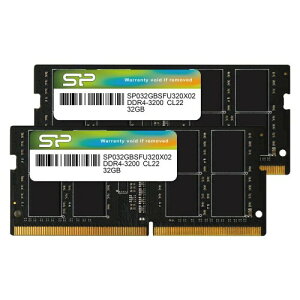VRp[ m[gPCp DDR4-3200 (PC4-25600) 32GB×2 (64GB) 260Pin 1.2V CL22 SP064GBSFU320X22