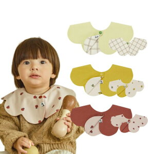 (Konny) Rj[o[VuX^C 3ZbgBaby Bib 360°[O 悾ꂩ zE Vv ̎q j̎q xr[R[f oYj  v[g 3-f(Yellow Lemon, Lily Gree
