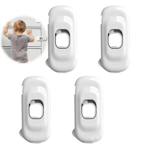 PAVIKE チャイルドロック 食器棚 4個セツト ワンタッチ開閉 引き出しロック キャビネットロック 冷蔵庫ロック 安全ロック ドアロック 子供/赤ちゃん/高齢者/ペット安全 冷蔵庫 扉 引き出