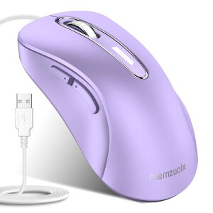 Memzuoix �L���}�E�X USB 1400DPI ���w�� 5 �{�^�� �l�ԍH�w�݌v 1.5m �P�[�u�� �m�[�gPC MacBook�Ή� Windows Mac Linux �ȂǕ���OS�Ή� (���C�g���x���_�[)