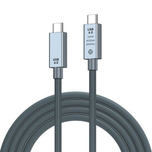 USB4 P[u 0.3m Thunderbolt 4 Ή LpoieJunE-Marker USB 3.2 /2.0Ȃǉʌ݊T_[{g4 P[u Xperia/Galaxy/Sharp/LG/MacBook/Switch/PixelȂǃ^Cvc@Ή