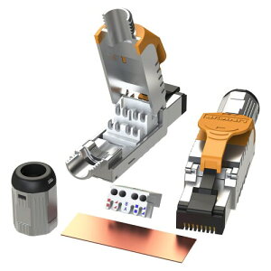 (LINKUP) 6 ���� - Cat6A RJ45 10G �V�[���h �_�C�J�X�g ���^���t�B�[���h �^�[�~�l�[�V���� �v���O | HDBaseT Easy �W���b�N | �C�[�T�l�b�g �R�l�N�^ | �C���^�[�l�b�g �A�_�v�^�[ (�I�����W)