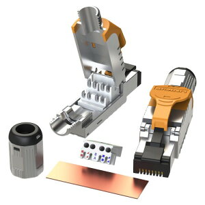 (LINKUP) 12 ���� - Cat6A RJ45 10G �V�[���h �_�C�J�X�g ���^���t�B�[���h �^�[�~�l�[�V���� �v���O | HDBaseT Easy �W���b�N | �C�[�T�l�b�g �R�l�N�^ | �C���^�[�l�b�g �A�_�v�^�[ (�I�����W)