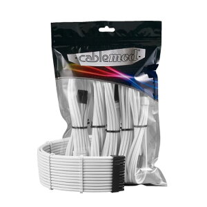 CableMod Pro ModMesh Sleeved 12VHPWR StealthSense Cable Extension Kit (White, 16-pin to Triple 8-pin)