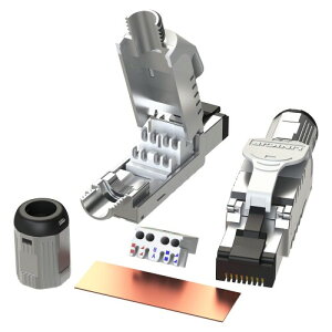 (LINKUP) 6 ���� - Cat6A RJ45 10G �V�[���h �_�C�J�X�g ���^���t�B�[���h �^�[�~�l�[�V���� �v���O | HDBaseT Easy �W���b�N | �C�[�T�l�b�g �R�l�N�^ | �C���^�[�l�b�g �A�_�v�^�[ (�z���C�g)