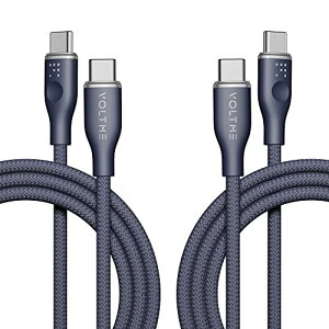 VOLTME USBC usb-c P[u ϋviC USB-C 2.0 P[u USB PDΉ/ϋv 60WΉ f[^] }[d MacBook Pro iPad Pro/Air GalaxyΉ u[ 1.8m