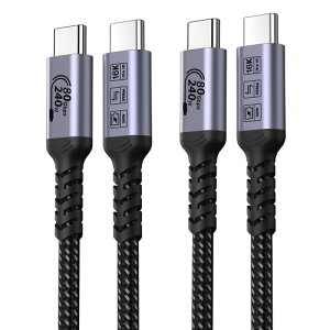 USB C����USB C�P�[�u��80 Gbps 1m 2�{�ASUMPK 240 W USB 4�P�[�u���A��4����f�[�^�AThunderbolt 5�Ή�16 K HDR�r�f�I���j�^�AiPhone 16 Pro Max�AiPhone 15/15 Plus�AMacBook�AiPad�AeGPU