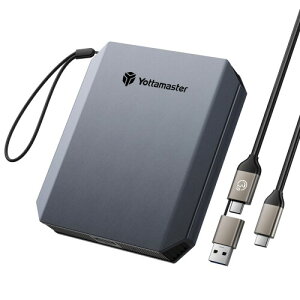 Yottamaster�O�t��SSD 1TB�A�ő�460MB/s�EUSB-C/A 2 in 1�P�[�u�����X�g���b�v�t���A�|�[�^�u��SSD���^�y�ʃA�W���o���g4K ProRes HDR�Ή�iPhone 17 Pro MAX/�X�}�z/�^�u���b�g/�m�[�gPC