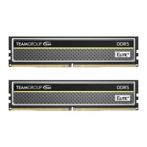TEAMGROUP Elite Plus DDR5 32GB (2x16GB) 6400MHz PC5-51200 CL52 Aobt@[h mECC 1.1V UDIMM 288s fXNgbvW[ RAM (ubN) - TPBD532G6400HC52DC01B