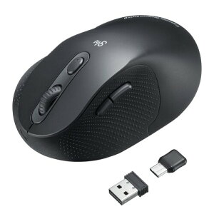 �T�����T�v���C �G���S�m�~�N�X�}�E�X Bluetooth/���C�����X(USB A�EType-C)�Ή��R���{�^�C�v �É� �[�d�� �u���b�N MA-ERGBT24