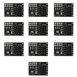 10 �� 3.3V NRF24L01+ ���C�����X���W���[���s���{�[�h�\�P�b�g�A�_�v�^�[�{�[�h���i���p�t�H�[�}���X