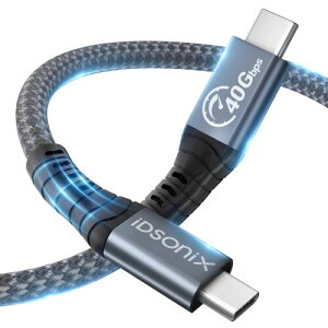iDsonix USB C P[u 40Gbps f[^]A8K@60Hz rfIo͑ΉA100W }[dAThunderbolt 4 p Type-C P[uAMacBook Air ProAiPad Pro/AirAGalaxy Ȃǂ̃fɑΉ (0.3m)