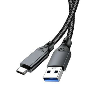USB Type C �P�[�u�� POTRRCIUSUER USB-A to USB-C 10Gbps �����f�[�^�]�� 60W �}���[�d �X�}�[�g�t�H���A�^�u���b�g�A�Q�[���@�A�O�t��SSD �e�@��Ή� ���ϋv�i�C�����҂� (�f���o�͔�Ή�) �j (5m-new)