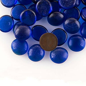 MUYYIKA ガラスの粒 平たい円形 ガラス石 飾り石 彩り石 DIY用 ジュエリー アクセサリーパーツ 底砂・砂利 水槽 水族用品 庭・ガーデン飾り石 飾り ビーチ小物 レジン封入 手芸用品 手作り