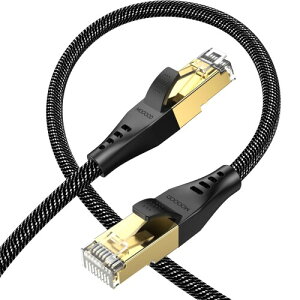 MOGOOD CAT8 LAN�P�[�u�� 2M �J�e�S���[8 40Gbps 2000MHz ������ �����b�LRJ45�R�l�N�^ �C�[�T�l�b�g�P�[�u�� PC�A���[�^�[�A�Q�[�� �R���\�[���ALatpots ���f�� ���[�^ PS4 Xbox���ɑΉ�