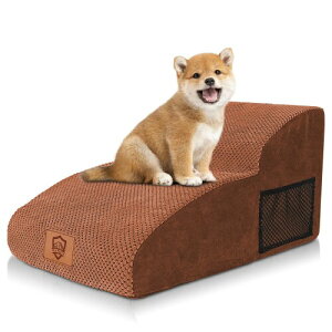 ZNM 犬 階段 ステップ ドッグステップ ペットステップ 2段 犬用踏み台 スロープ 滑り止め 高密度スポンジ安定性よい 取り外し可能カバー 洗濯便利 耐荷重22KG 小型犬 老犬介護 ケガ防止 グ