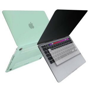 MS factory MacBook Pro 13インチ M2 2022 M1 2020 用 ケース カバー + 日本語 キーボードカバー マックブックプロ 13 ハードケース タッチバー 搭載 Pro13 A2338 A2251 A2289 全16色 マット加工 グリーン 緑