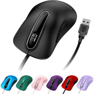 QAF �L���}�E�X USB 1400DPI ���w�� 5 �{�^�� �l�ԍH�w�݌v 1.5m �P�[�u�� �m�[�g PC MacBook�Ή� Windows Mac Linux �ȂǕ���OS�Ή� (�W�F�b�g�u���b�N)