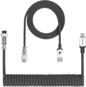 ZIYOU LANG C01PRO 8K�L�[�{�[�h�P�[�u�� �R�C���P�[�u�� �i�C�����҂݂ƒނ�ԕ҂� usb�R�l�N�^�[ �L�[�{�[�h �J�X�^���R�C����usb �G�A�v���OType-C �_�u���X���[�u ���^���v���O ���O����