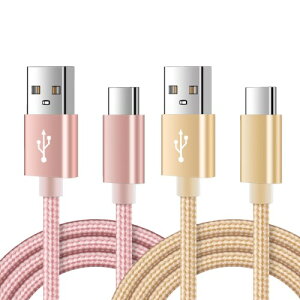 USB Type-C �[�d�P�[�u�� 2�{�Z�b�g*1.83m QC3.0�Ή� �}���[�d �f�[�^�]��480Mbps ���ϋv�i�C�����҂� Android/iPhone 15 / iPad/Galaxy �Ή��i���[�Y�S�[���h���S�[���h�j