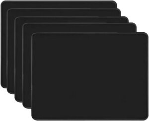 �}�E�X�p�b�h 220x180x1.5mm �I�t�B�X �Ɨp �Q�[�~���O ���[�U�[&���w���}�E�X�p�b�h ���o�[�x�[�X ���^ �h�� ����~�� �Y���Ȃ� (�u���b�N 5��)