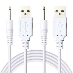 ハンディマッサージャー 充電ケーブル 2.5mm 挿入長さ17mm 交換用 電マ アタッチメント USBコード デンマ 電源コード DCケーブル