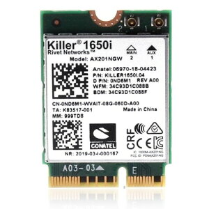 Killer Series AX1650i Wi-Fi 6E AX201NGW Speed 2.4 Gbps 802.11ax 2.4/5/6GHz Bluetooth 5.2 Gaming WiFi Adapter