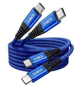 USB C �P�[�u�� 3M 2�{ PD�Ή� 60W�}���[�d �^�C�v C �P�[ �u�� USB-C & USBC �f���h�~ �����f�[�^�]�� Type-C to Type-C�P�[�u�� iPhone 17 / 16 / 15 Galaxy S25 / S24 / S23 MacBook Air/Pro iPad