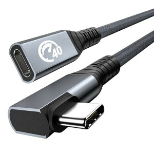 USB 4 P[u 240W 0.3M, L Thunderbolt 4/3 & USB C^CvcR[h PD 3.1}[d 40Gbps f[^] 8K@60Hzfo iPhone15, MacBook, iPad Pro/Air, Galaxy S23 S24, Matebook, PixelType-c@Ή