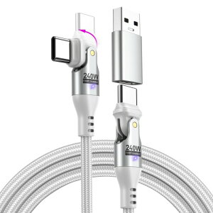 240W USB C to C P[u 1M [180°] PD[d ^CvC P[u f[^] USB-AϊA_v^t MacBook Pro/Phone15/15 Pro/Galaxy/Google PixelΉ (1mEzCg)