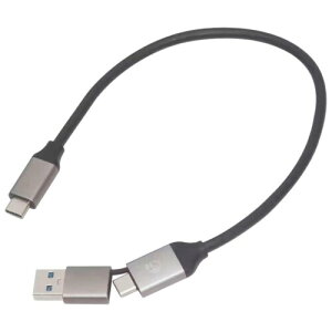 I[fBIt@ USBP[u USB3.2 Gen1 5Gbps (USB3.0) 2in1 USB A - USB C ϊRlN^ USB C [d]P[u 34cm ([q܂) ubN