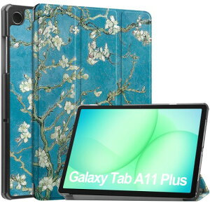 Gosento For Samsung Galaxy Tab A11+ �P�[�X �X�^���h�@�\�t�� �J���O�ܔ��^�X�^���h�P�[�X PU���U�[ �J�o�[ (XH)