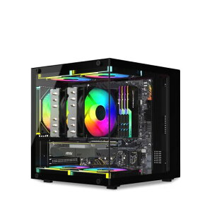 MOIKYIGI �����^ MicroATX MiniITX PC�P�[�X �����K���X���� �R���p�N�g�f�X�N�g�b�v�P�[�X (�u���b�N)