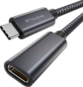 Stouchi USB Type-C �����P�[�u�� 1.8MUSB 3.2 Gen2 / Thunderbolt 3�Ή� �o����Type-C �I�X-���X �A���~���� ���ϋv�i�C�����ґg MacBook/iPhone/Galaxy/Switch / PSVR2 / Surface �Ή�