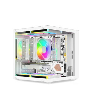 MOIKYIGI �����^ MicroATX MiniITX PC�P�[�X �����K���X���� �R���p�N�g�f�X�N�g�b�v�P�[�X (�z���C�g)