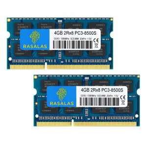 DDR3 1066MHz PC3-8500 2��x4GB Sodimm 2Rx8 DDR3 1066 PC3-8500S 1.5V CL7 �m�[�gPC�p ������
